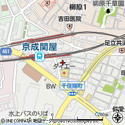 東京都足立区千住曙町5周辺の地図