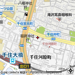 東京都足立区千住河原町18周辺の地図