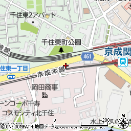 東京都足立区千住関屋町20周辺の地図