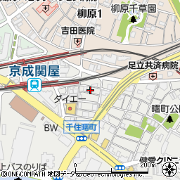 東京都足立区千住曙町14周辺の地図