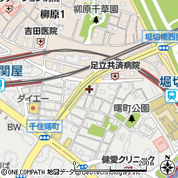 東京都足立区千住曙町17周辺の地図