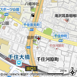 東京都足立区千住河原町17周辺の地図