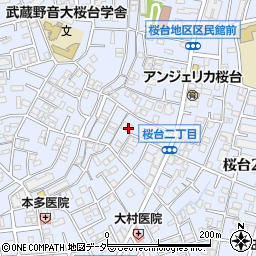 東京都練馬区桜台周辺の地図