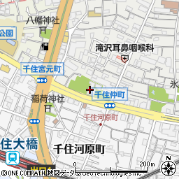 東京都足立区千住仲町4周辺の地図