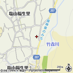 山梨県甲州市塩山福生里81周辺の地図