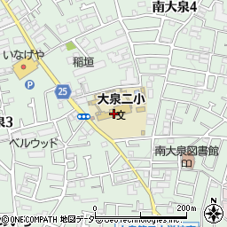 練馬区立大泉第二小学校周辺の地図