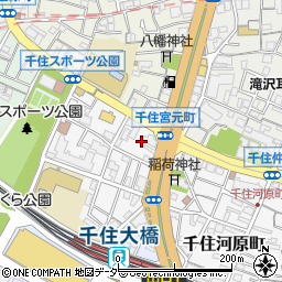 東京都足立区千住河原町7周辺の地図