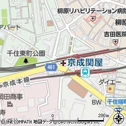 東京都足立区千住曙町1-4周辺の地図