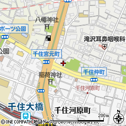 東京都足立区千住仲町2周辺の地図