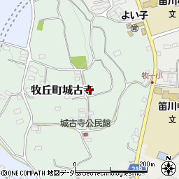 山梨県山梨市牧丘町城古寺周辺の地図