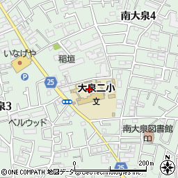 東京都練馬区南大泉周辺の地図