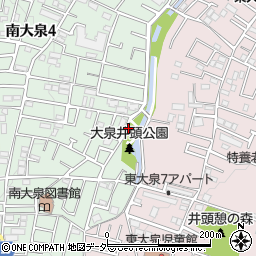 大泉井頭公園トイレ２周辺の地図