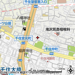 東京都足立区千住仲町3周辺の地図
