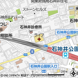 ライフ石神井公園店周辺の地図