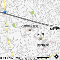 練馬区　石神井児童館周辺の地図