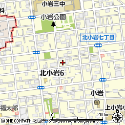 東京都江戸川区北小岩6丁目45周辺の地図