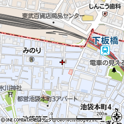 タイムズ池袋本町３丁目駐車場周辺の地図