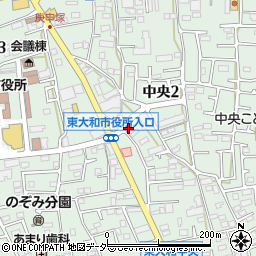 東京都東大和市中央周辺の地図
