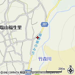 山梨県甲州市塩山福生里126周辺の地図