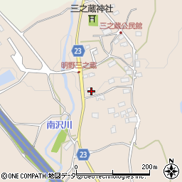 山梨県北杜市明野町三之蔵215周辺の地図