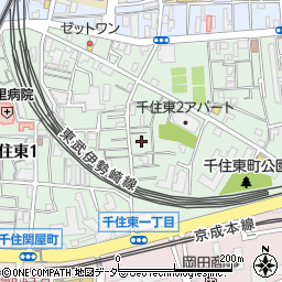 東京都足立区千住東2丁目11周辺の地図