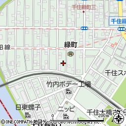 東京都足立区千住緑町周辺の地図