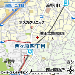 東京都北区滝野川1丁目40周辺の地図