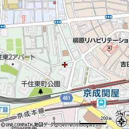 東京都足立区千住東2丁目92周辺の地図