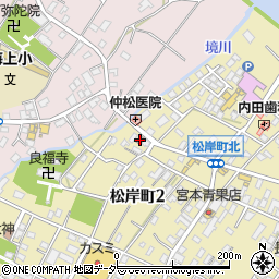 銚子松岸郵便局周辺の地図