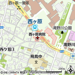 西ヶ原病院周辺の地図