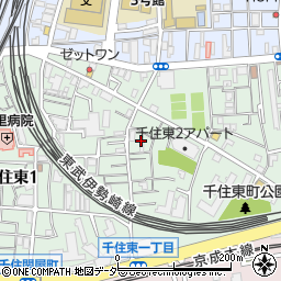 東京都足立区千住東2丁目12周辺の地図