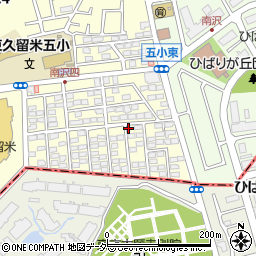 東京都東久留米市南沢5丁目11-16周辺の地図