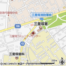 成田市三里塚コミュニティセンター図書室周辺の地図
