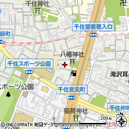 東京都足立区千住宮元町4周辺の地図