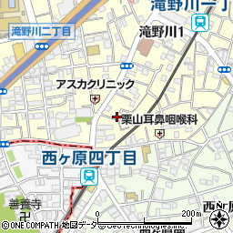 東京都北区滝野川1丁目41-2周辺の地図