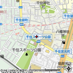 東京都足立区千住宮元町7周辺の地図