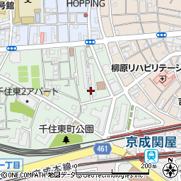 東京都足立区千住東2丁目21周辺の地図