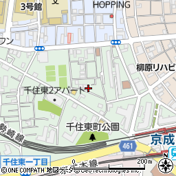 東京都足立区千住東2丁目18周辺の地図