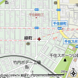 東京都足立区千住緑町2丁目14-2周辺の地図