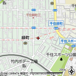東京都足立区千住緑町2丁目14-19周辺の地図