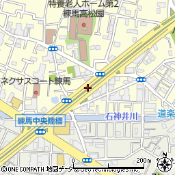 練馬中央陸橋ＵＤ駐車場周辺の地図