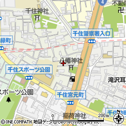 東京都足立区千住宮元町5周辺の地図