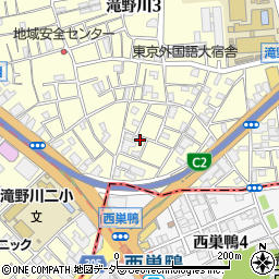 東京都北区滝野川3丁目20-2周辺の地図