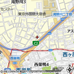 東京都北区滝野川3丁目13-9周辺の地図