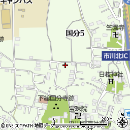 千葉県市川市国分周辺の地図