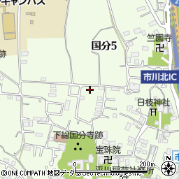 千葉県市川市国分周辺の地図