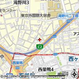 東京都北区滝野川3丁目13-2周辺の地図