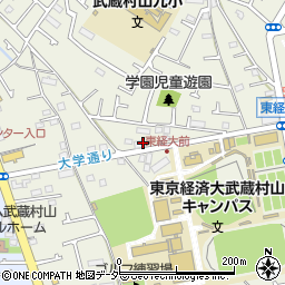 大学通り周辺の地図