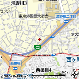 東京都北区滝野川3丁目13-8周辺の地図