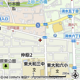 梅沢表具店周辺の地図